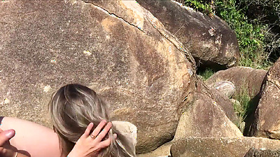 Passers-by were outraged, but she continued to suck and beg to fuck her booty