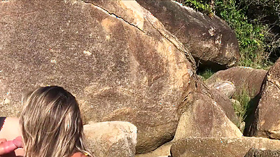 Passers-by were outraged, but she continued to suck and beg to fuck her booty