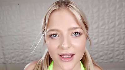 Blonde Teen INCREDIBLE BBC Interracial Blowjob