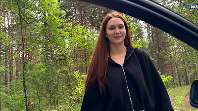 Helped a red-haired athlete in the forest