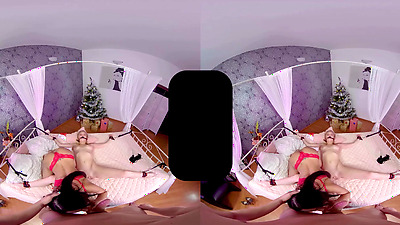 You Just Can't Beat Polly Pons' Xmas Gift: A 3Some With Her Stepsister Alexa Flexy