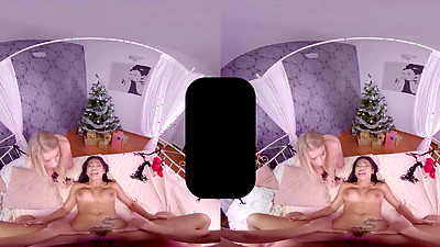 You Just Can't Beat Polly Pons' Xmas Gift: A 3Some With Her Stepsister Alexa Flexy