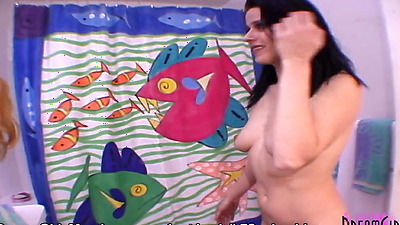 She Pees After Her And Her Friend Use A Huge Dildo