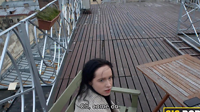 . Brunette hottie agrees for sex with stepbrother to keep him silent