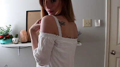 Busty girlfriend had a long day and needs you to cum with her