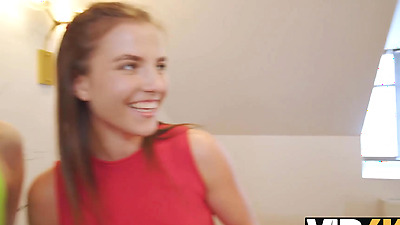 VIP4K. Three bitches decided to ignore busy man and have fun together