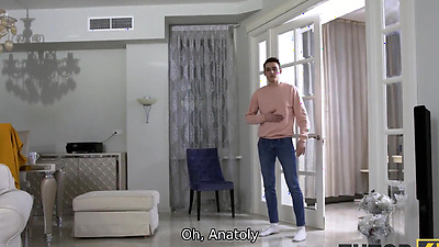 TUTOR4K. Debtor watches his hot stepmom pleasuring her student