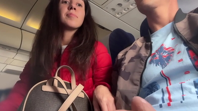 Risky Public Jerking Off On A Plane Full Of People - Public Shaft Flashing