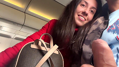 Risky Public Jerking Off On A Plane Full Of People - Public Shaft Flashing