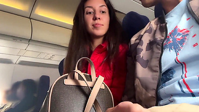 Risky Public Jerking Off On A Plane Full Of People - Public Shaft Flashing