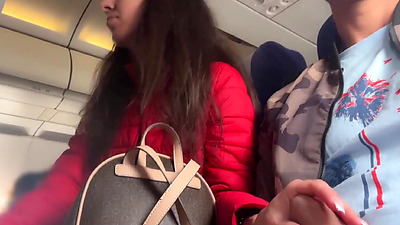 Risky Public Jerking Off On A Plane Full Of People - Public Shaft Flashing