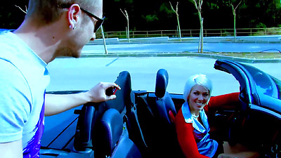 French bitch Milky Cooper fucked in the booty at the beach