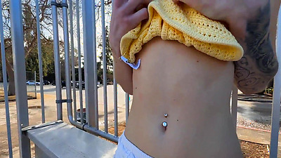 Kinky Blonde Thea Summers Fucks In Public