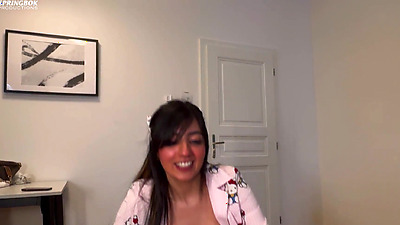 Aaliyah edges Alexander with her tongue and makes him explode