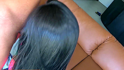 Big tits Latin doggystyle sex after casting with big shaft white friend