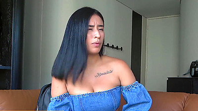 Big tits Latin doggystyle sex after casting with big shaft white friend