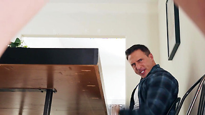 MEN - Wild Stepdad Reese Rideout Fucks Both His Stepson Trevor & And His Girlfriend Jewel Diamant