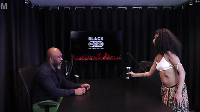 Bitch shows off her breast tattoos after saying she values her small achievements, likes to stick her finger in her butt, slaps, and refers to blowjobs - Bibi Hourani (WATCH ON: SHEER/RED)