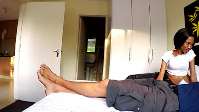 Petite 18yo Black Cutie Rammed Hard By Big Dick White Boyfriend!