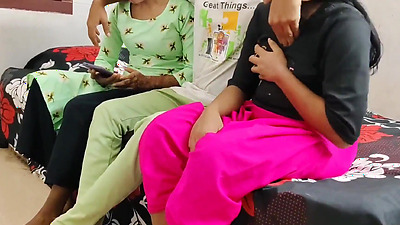 Best Threeway Sex :-Seeing Komal and Neha alone in the room, they got furious Fuck