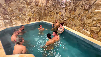 ORGY WITH FRIENDS IN THE MOTEL POOL