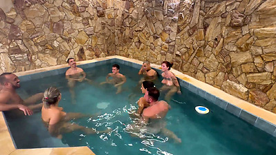 ORGY WITH FRIENDS IN THE MOTEL POOL
