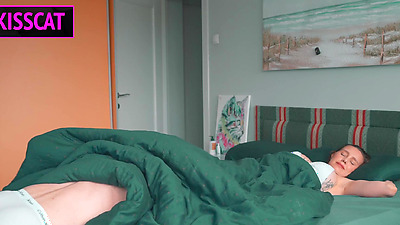 Morning Delight: Husband Wakes Wife with Tongue and Fills Her Up with Cum in Bed