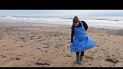 Submissive Italian cutie Silvia Soprano gets roughly dominated on a beach in Norway