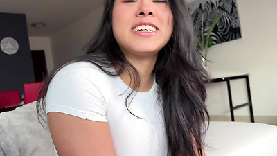 Annoying Step Sis Begs for my Shaft while Playing Videogame