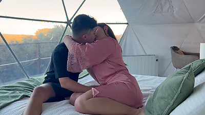 My girlfriend and I got really horny and fucked on her parents' bed