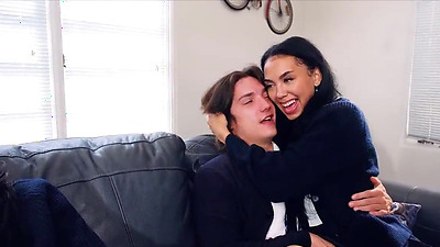 Inexperienced besties sharing shaft in 4some