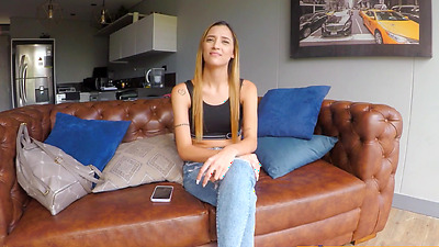 Small Tits Teen In Lingerie Sucks A Big Fucking Shaft To Get Chosen