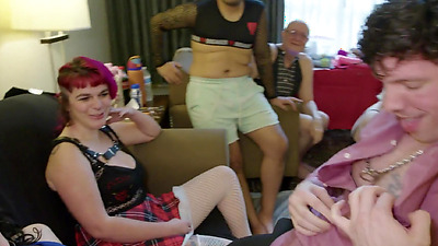 Getting Handsy with the Stripper: B-Day Party Queer Orgy - Cliff Media