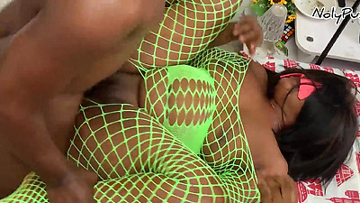 Desperate hot sex-my boy boi fucking my pussy desperately on a rainy weather without condom