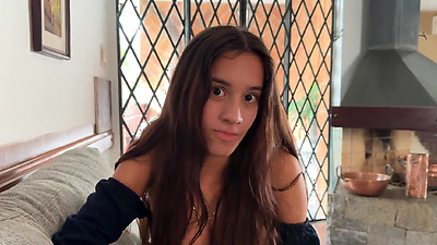 First Casting With Busty Skinny 18yo Brazilian Teen - POV Blowjob