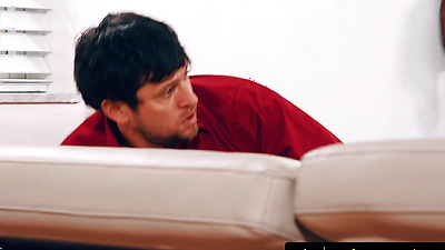 MOMMY'S BOY - Stuck Nanny Riley Jacobs Is Destroyed By Her Boss' Fat Shaft While His Wife Is Close By - Petite Deepthroat