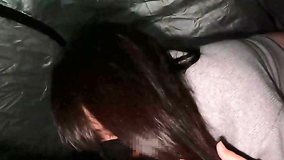 Japanese couple has sex in a tent without being found out