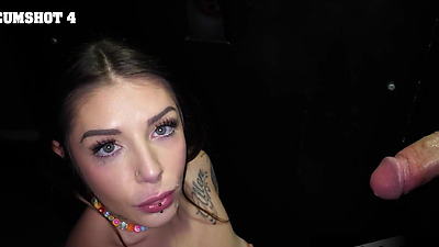Gloryhole Secrets - Hot Inked Chick Loves Slupring On Cocks At The Gloryhole - Brenna McKenna