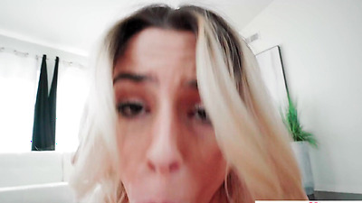 Throated - SUPER HOT Blonde Girl Gets Her Face Juicy With Shaft - Apollo Banks