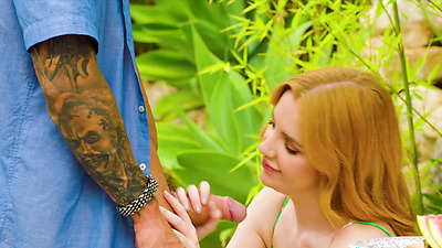 TUSHY Stunning Redhead Scarlett Explores Her Anal Fan - Scarlett Jones