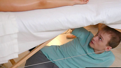 FANTASY MASSAGE - Hot MILF Sarah Vandella Catches A Pervy Intruder During Her Massage