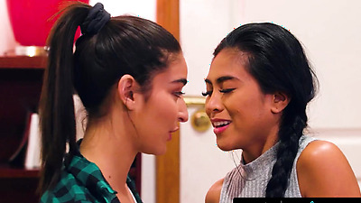 GIRLSWAY - Gorgeous Brunette Besties Emily Willis & Ember Snow Discover Their Sexuality Together