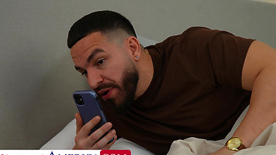 Latina MILF Sandy Love Finds A Nice Hard Penis Under The Sheets