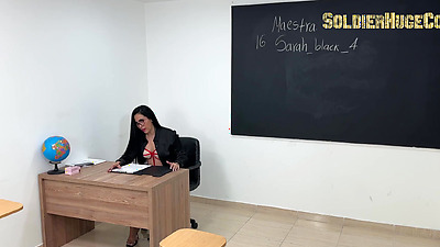 Fucking the new substitute teacher - Sarah Black - SoldierHugeCock