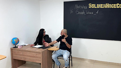 Fucking the new substitute teacher - Sarah Black - SoldierHugeCock