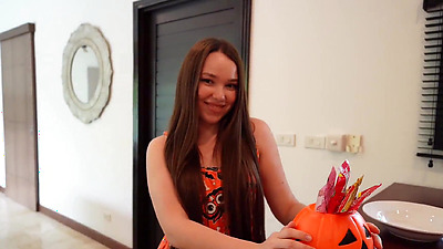 Fucked a sexy halloween guest