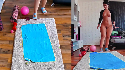 Hot and Sweaty Dual Cam Naked Yoga! Click to Witness the Steamy Action!