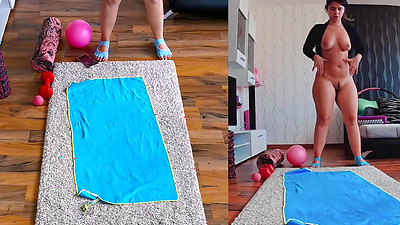 Hot and Sweaty Dual Cam Naked Yoga! Click to Witness the Steamy Action!