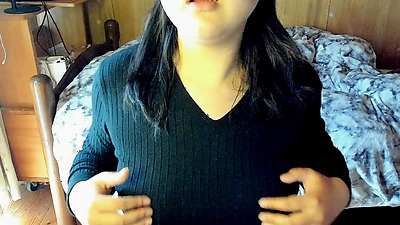 A Japanese woman wraps you in her shorts covered in love juice after masturbating.