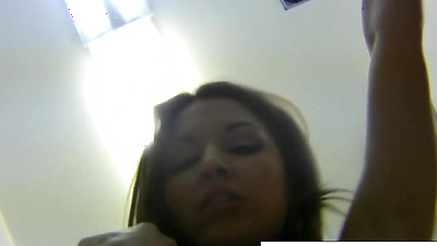 Sexy Ann Marie Rios plays with her pussy